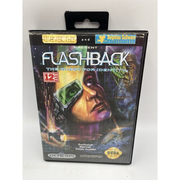 Flashback: The Quest for Identity (Sega Genesis, 1993) With Box Tested & Works - Picture 1 of 10